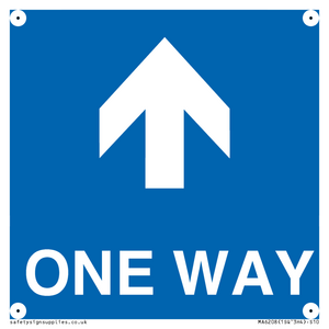 One way with up directional arrow